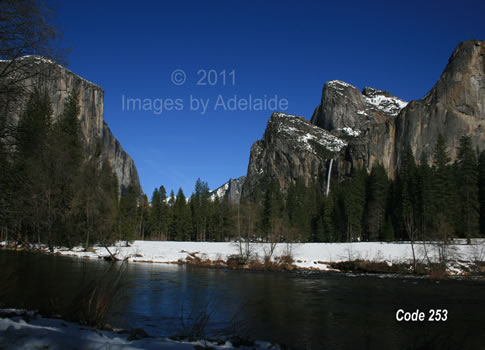 Bridalveil and Horsetail Falls